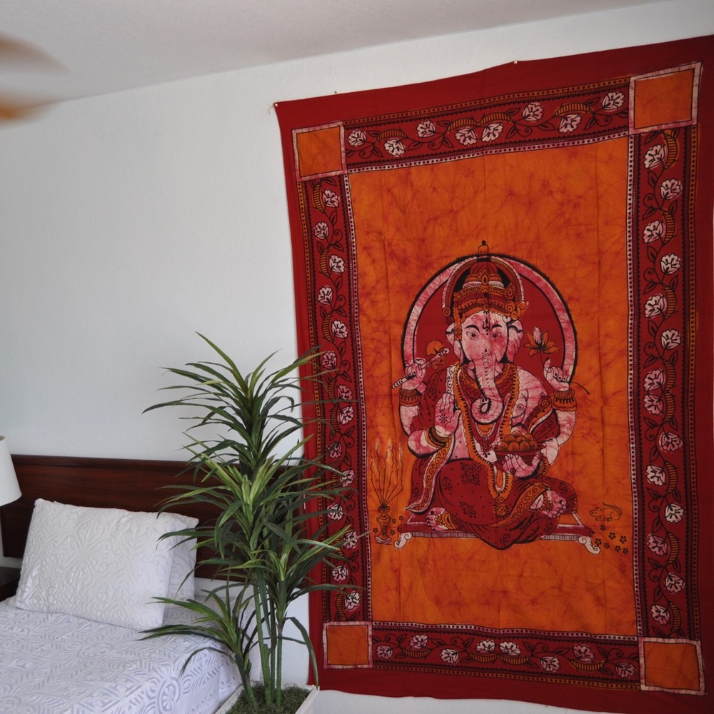 Lord Ganesha Tapestry,Batik Ganesha wall hanging